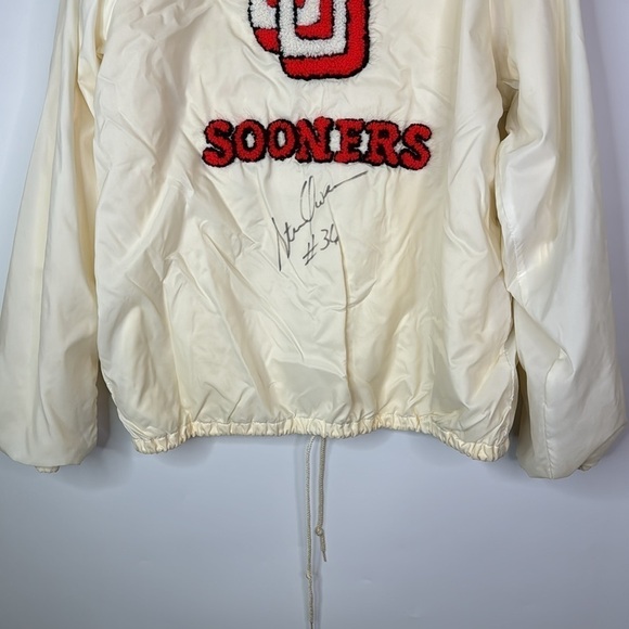 Vintage Oklahoma Sooners Steve Owens Signed White Jacket Size Large - Picture 6 of 10